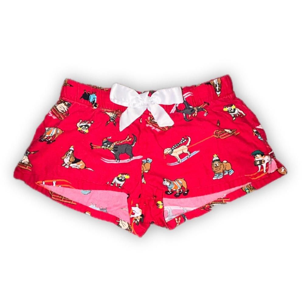 Old Navy Red Animal Print High Waist Shorts